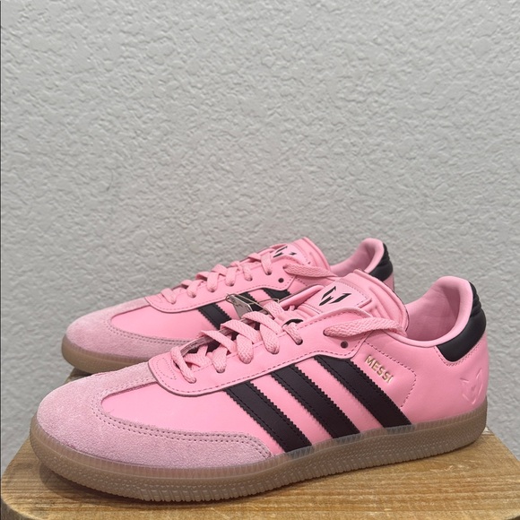 Adidas Samba Messi Pink Black Men 9 Women 10 - Picture 5 of 10